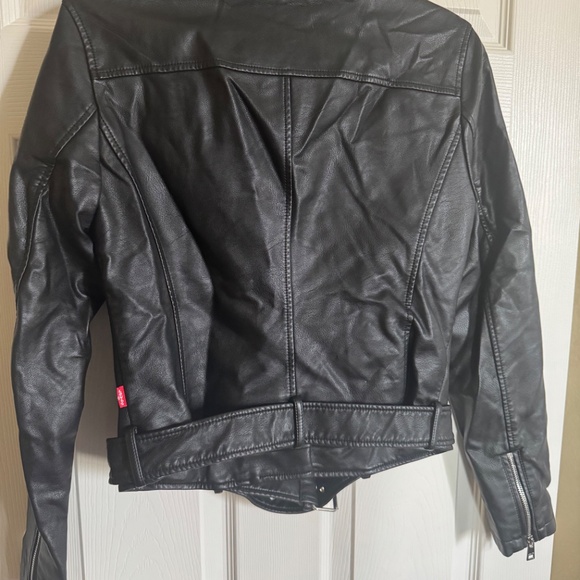 NWT Levi's – Faux Leather Belted Moto Jacket Small - Picture 5 of 10
